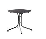 SIEGER Boulevard-Klapptisch mit vivodur-Dekorplatte, Ø 85 cm, eisengrau,...