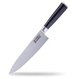 HENSSLERS Damast Messer, 33 cm – Küchenmesser mit sehr scharfer Klinge...