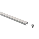 Interdeco Gardinenschienen vorgebohrt Silber-Grau 1-läufige...