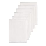 Meyco Baby Musselin Mullwindeln - Uni White - 70x70cm - 6er Pack