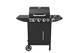 El Fuego® „San Francisco“ Gasgrill | 3+1 Brenner | inkl. Gasschlauch...