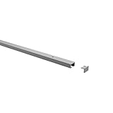Interdeco Gardinenschienen vorgebohrt Silber-Grau 1-läufige...
