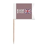 I Am from United Kingdom Art Deco Geschenk Mode Zahnstocher Flaggen...