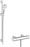 hansgrohe Crometta Theromstatset 0,90m, 2 Strahlarten, Weiß/Chrom