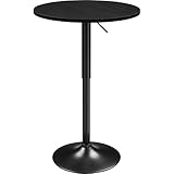 Yaheetech Bartisch Runder Stehtisch Bistrotisch 360° Drehbar...