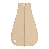 LÄSSIG Baby Sommerschlafsack ohne Ärmel Muslin Baumwolle GOTS...
