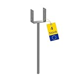 U Pfostenträger 4er-Set - U profil 91x60 - Pfostenanker - Holzverbinder -...