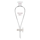 stonylab Scheidetrichter Glas, Borosilikatglas 500 ml Scheidetrichter Heavy...