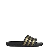 adidas Unisex Adilette Aqua Slides, Core Black / Gold Metallic / Core...