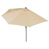 EASYmaxx Sonnenschirm halbrund | 270 x 140 x 235 cm | für Balkon und...