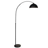 Wylolik Klassische schwarze Stehlampe höhenverstellbare Stehlampen...