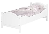 Erst-Holz® Seniorenbett extra hoch Rollrost Matratze 100x200 Massivholz...