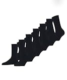 FALKE Damen Socken Happy Multipack W So Baumwolle einfarbig 6 Paar, Schwarz...