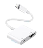 iPhone Lightning auf HDMI Digital AV Adapter, [MFI Zertifiziert] 1080P Sync...