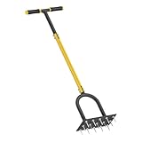 Rasenlüfter Aerifizierer für Rasen mit 16 Stahlspikes, T-Griff Manuelle...