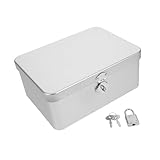 ibasenice Vintage Metall aufbewahrungsbox mit Schlüssel Abschließbar...