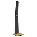 vidaXL Gartendusche, Outdoor Dusche mit Lattenboden Stahlrahmen,...