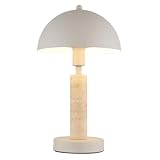 GLOBO Tischleuchte Beistellleuchte Textil sandfarben Tischlampe...