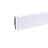 Leiste24 Dekor-Sockelleiste 60mm Weiß I Fußleiste 60 mm Höhe I stabiles...