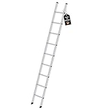 PROREGAL Sprossen-Anlegeleiter 350mm breit ohne Traverse | 9 Sprossen |...