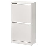 IKEA BISSA Schuhschrank mit 2 Fächern, 49x28x93 cm, weiß