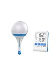 Steinbach Solarleuchte mit Funkthermometer, 061340,Blau