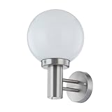 Lindby Edelstahl Wandlampe aussen, Wandleuchte aussen, Außenleuchte IP44,...