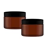 2 x 500 ml Leere Braunglastiegel inkl. Deckel - Salbentiegel - Cremetiegel...