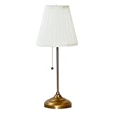 IKEA ARSTID Tischleuchte - Messing/Weißer Stoffschirm - Schreibtisch oder...