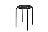 IKEA Marius Hocker in schwarz -Stahlgestell mit Sitzfläche aus Kunststoff...