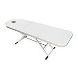 Massagetisch Tragbare 3Zonen Klappbar Pvc Salon Kosmetikliege Weiß Neu...