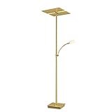 Lucande LED Stehlampe 'Parthena' dimmbar in Gold/Messing aus Metall u.a....