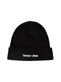 Tommy Jeans Herren Strickmütze Sport Beanie mit Logo, Schwarz (Black),...