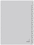 Kangaro Karton-Register DIN A4 Zahlen 1-10. 180 g/m² recycelter Grau FSC...