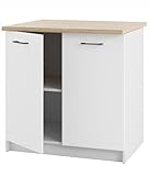 Unterschrank Küche 80 cm mit Arbeitsplatte - freistehend - robust und...