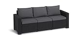 Allibert by Keter Gartenlounge Sofa California 3-Sitzer, graphit/ cool...