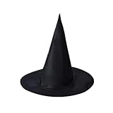 Witeygai Halloween Schwarzer Hexenhut, Halloween-Hexenhut, Karneval Cosplay...