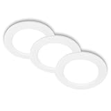 BRILONER - 3er Set LED Einbaustrahler 230V flach, neutralweißes Licht, je...