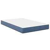 vidaXL Pocket-Federkernmatratze Blau Mittel 120x200x20 cm Stoff