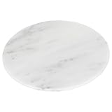 Argon Tableware 1x Weiß 30cm Rundes Marmor-Schneidebrett - rutschfest...