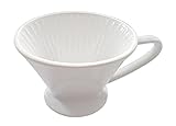 Porzellan Kaffee Filter 1x4 1 Loch Kaffeeefilter Permanent, Weiß