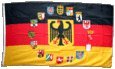 Flagge Deutschland mit Adler und Wappen der 16 Bundesländer - 90 x 150 cm