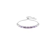 Swarovski Matrix Armband, Baguette-Schliff, Violett, Rhodiniert