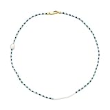 CHENSKN Anhänger Männer Schmuck Bohemian Blue Samen Perlen Kette S für...