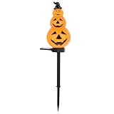 ibasenice Solar Halloween Kürbis Stake Licht Solarleuchte Garten Outdoor...