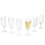 MamboCat 6er Set Royal Sektgläser I 140ml, Höhe 16cm I modernes klares...