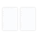 A5-Ordner-Trennblätter, oben 5 Register, weiß, Kunststoff-Register, 2...