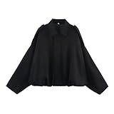 Wildlederjacke Damen Kurz Elegant Casual Herbstjacke Mode Lederjacke...
