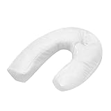 Lawnrden Nackenstützkissen, U-förmiges weißes Kissen aus PP-Baumwolle....