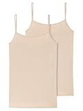 Schiesser Damen 2 Pack Spaghetti Top Unterhemd Bio Baumwolle - 95/5 Organic...